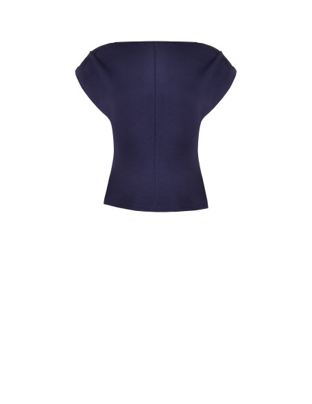 Top Sfiancato In Neoprene Arricciato Sui Fianchi Rinascimento