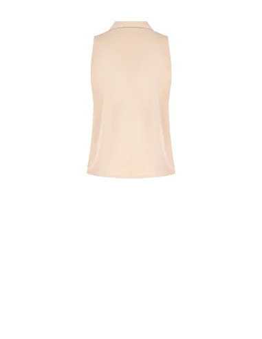 Georgette A-Line Blouse with Oversized Ruffle and Jewel Button Rinascimento