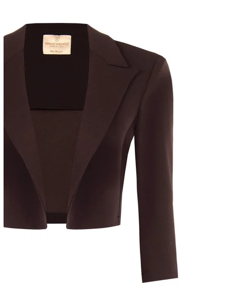 Veste blazer courte ouverte en scuba crêpe Rinascimento