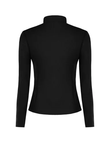 Veste blazer cintrée en crêpe scuba avec fermeture éclair asymétrique Rinascimento