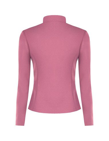Rinascimento Fitted Scuba Crepe Blazer Jacket with Asymmetrical Zip...