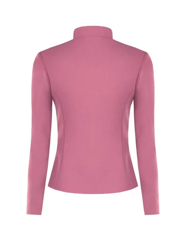 Fitted Blazer Jacket in Scuba Crepe with Asymmetrical Zip Rinascimento