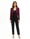 Veste Spencer courte en tissu Cadi avec revers drapé style Rinascim...