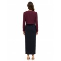 Crop-length Spencer jacket in Cadi fabric with a draped Rinascimento-style lapel