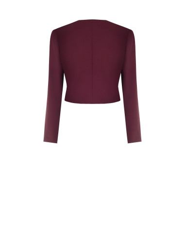 Veste Spencer courte en tissu Cadi avec revers drapé style Rinascim...