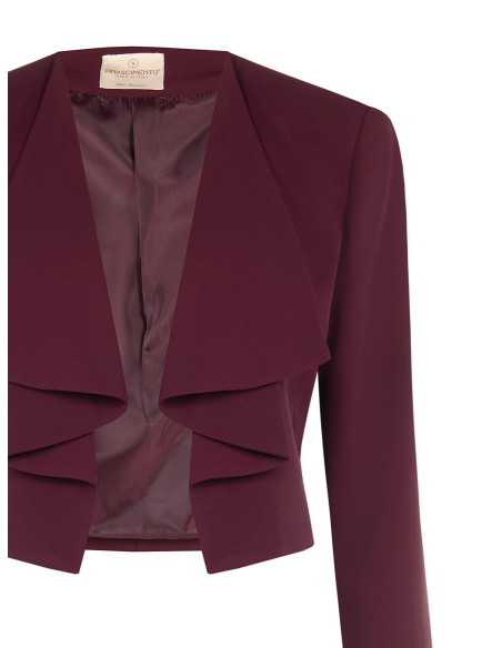 Veste Spencer courte en tissu Cadi avec revers drapé style Rinascim...