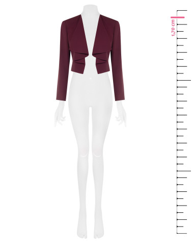Veste Spencer courte en tissu Cadi avec revers drapé style Rinascim...