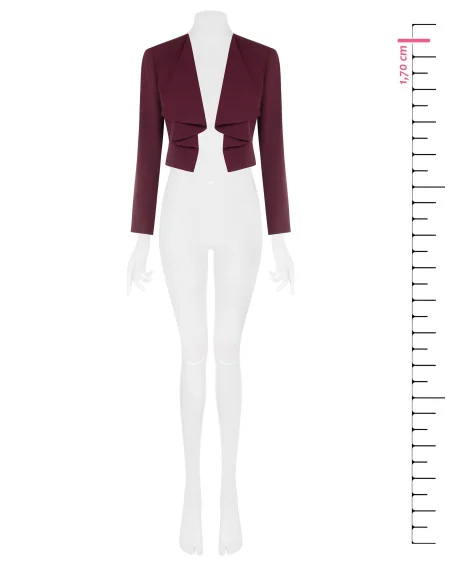 Veste Spencer courte en tissu cadi avec col à revers drapé Rinascimento