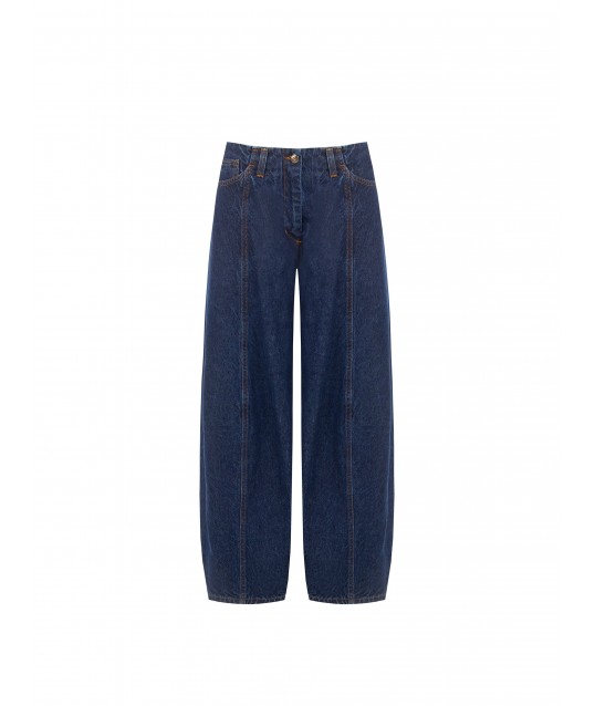 Jeans Ballon Con Impunture Frontali Rinascimento