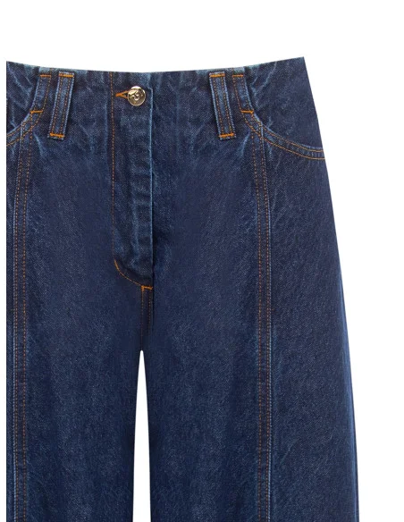 Jeans Ballon Con Impunture Frontali Rinascimento