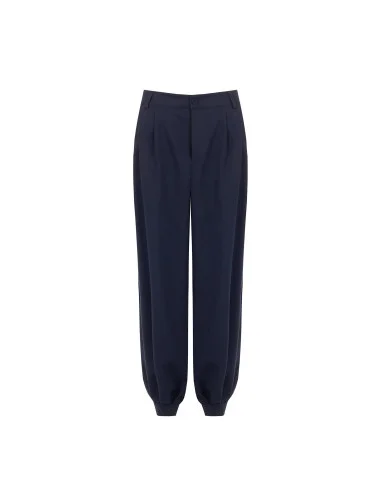 Pantalon balloon en mélange de viscose avec double pince Rinascimento