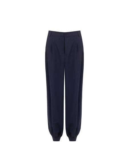 Pantalon ballon en mélange de viscose avec doubles pinces « Rinasci...