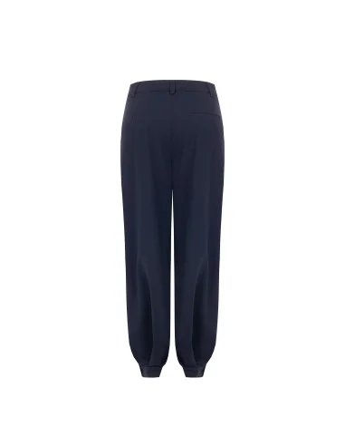 Balloon Trousers in Viscose Blend with Double Pleats Rinascimento