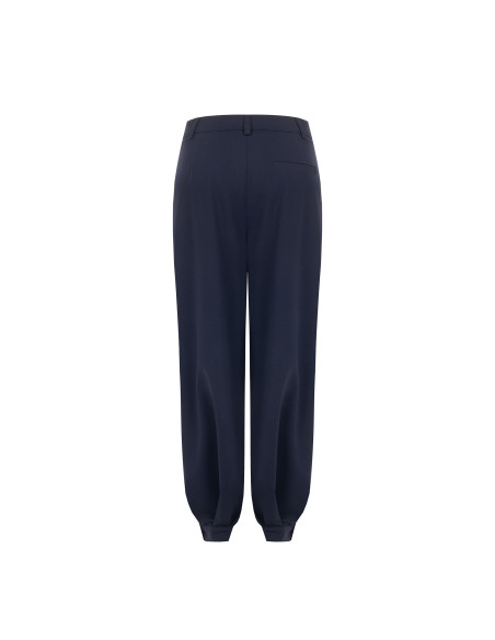 Pantaloni Balloon In Misto Viscosa Con Doppia Pinces Rinascimento