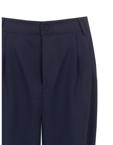 Pantaloni Balloon In Misto Viscosa Con Doppia Pinces Rinascimento