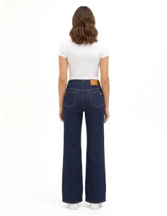 Jean wide leg stretch, délavage zéro Rinascimento 2