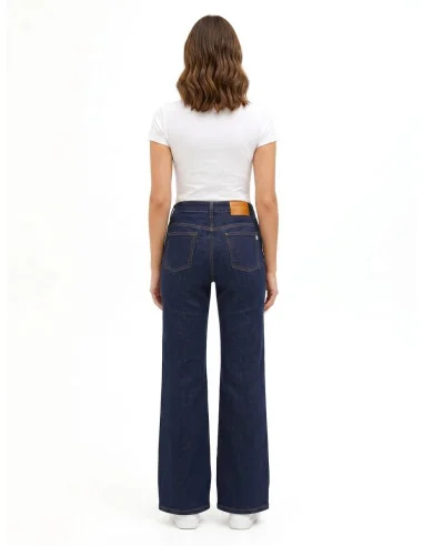 Jean wide leg stretch, délavage zéro Rinascimento