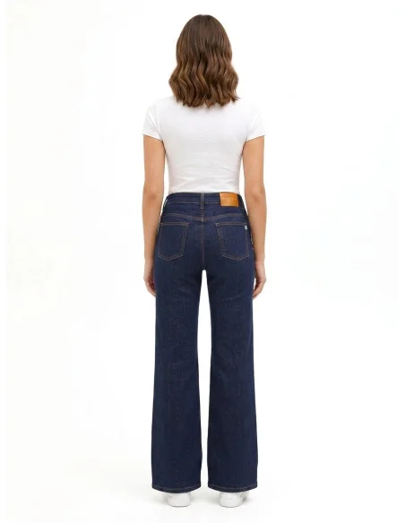Stretch Wide-Leg Jeans Zero Wash Rinascimento