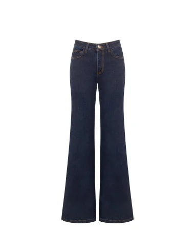 Stretch Wide-Leg Jeans Zero Wash Rinascimento