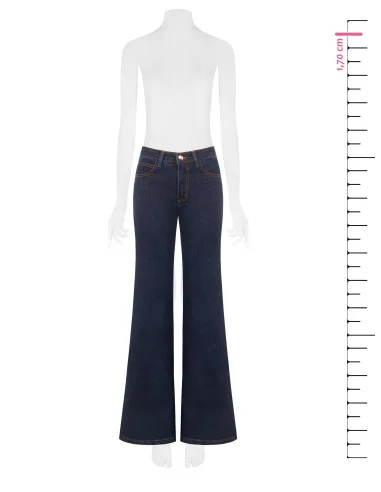 Jeans Wide Leg Elasticizzati Lavaggio Zero Rinascimento