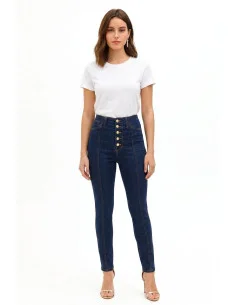 Jean skinny extensible délavage zéro Rinascimento