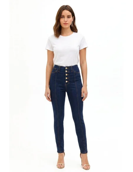 Jean skinny extensible délavage zéro Rinascimento