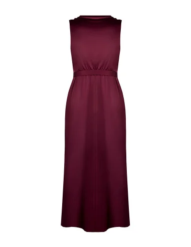 Robe longue grande taille en satin avec ceinture et boucle intégrées Rinascimento Curvy