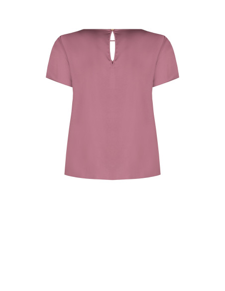 Blusa Curvy Fluida In Raso Con Doppio Cut-Out A Goccia Rinascimento Curvy