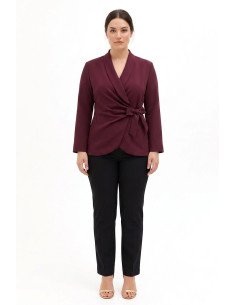 Curvy Wrap-Around Blazer Jacket in Cadi Fabric by Rinascimento Curv...