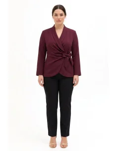 Giacca Blazer Curvy A Portafoglio In Tessuto Cadi Rinascimento Curvy