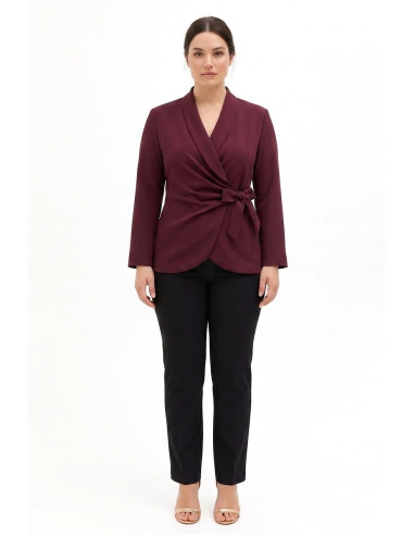 Veste blazer Curvy à coupe portefeuille en tissu Cadi Rinascimento ...