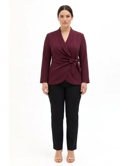 Giacca Blazer Curvy A Portafoglio In Tessuto Cadi Rinascimento Curvy