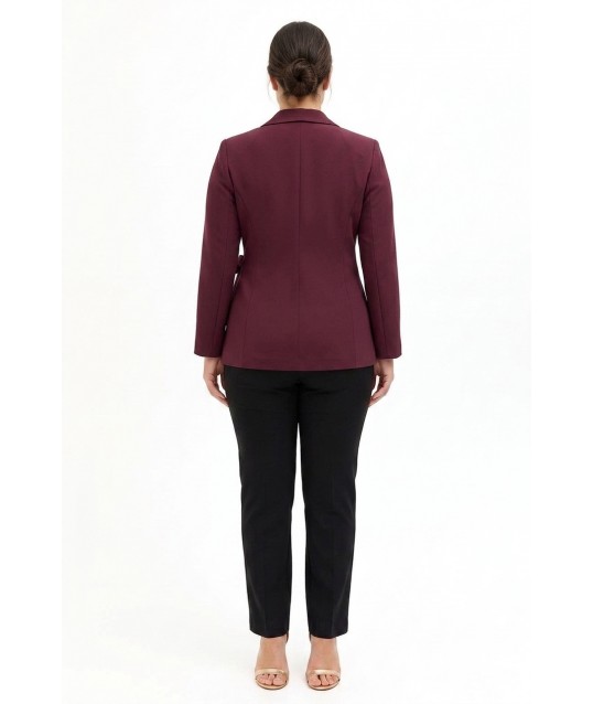 Giacca Blazer Curvy A Portafoglio In Tessuto Cadi Rinascimento Curvy