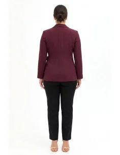 Blazer grande taille cache-cœur en tissu cadi Rinascimento Curvy 2