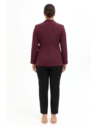 Veste blazer Curvy à coupe portefeuille en tissu Cadi Rinascimento ...