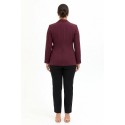 Veste blazer Curvy à coupe portefeuille en tissu Cadi Rinascimento Curvy