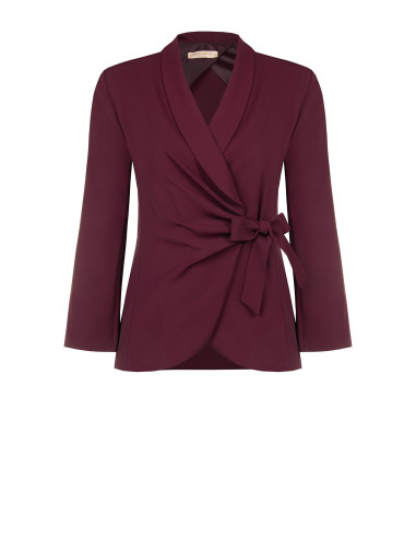 Veste blazer Curvy à coupe portefeuille en tissu Cadi Rinascimento ...