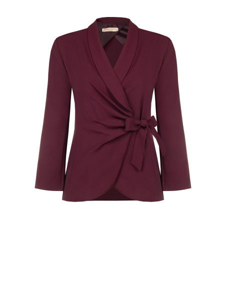 Curvy Wrap Blazer Jacket in Cady Fabric Rinascimento Curvy