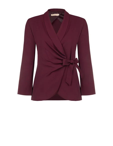 Blazer grande taille cache-cœur en tissu cadi Rinascimento Curvy