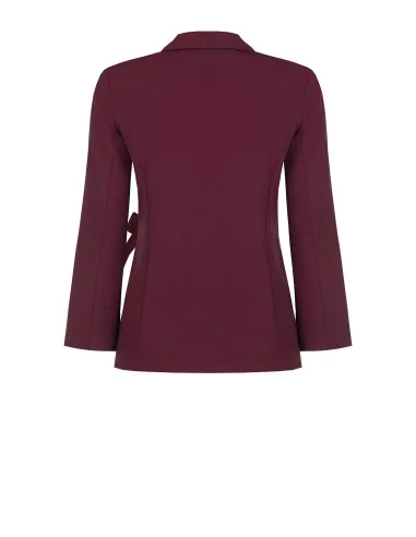 Blazer grande taille cache-cœur en tissu cadi Rinascimento Curvy