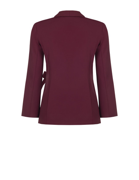 Veste blazer Curvy à coupe portefeuille en tissu Cadi Rinascimento ...