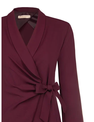 Blazer grande taille cache-cœur en tissu cadi Rinascimento Curvy