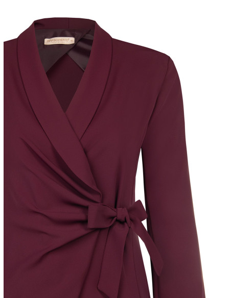 Veste blazer Curvy à coupe portefeuille en tissu Cadi Rinascimento ...
