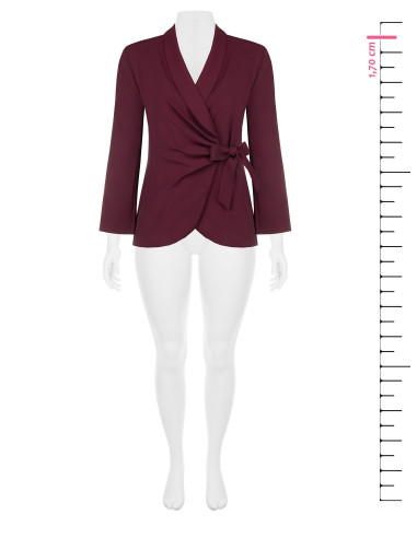 Giacca Blazer Curvy A Portafoglio In Tessuto Cadi Rinascimento Curvy