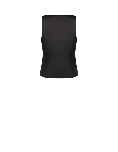 Top Sfiancato In Raso Effetto 2 Pezzi Con Dettaglio In Pizzo Rinascimento