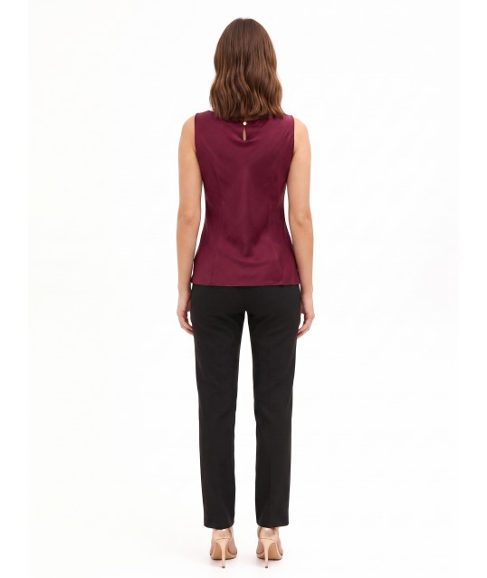 Fitted, Waist-Defining Top in ‘Rinascimento’ Satin