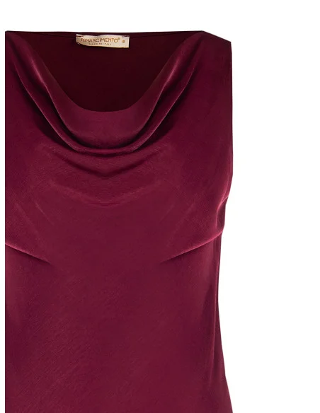 Fitted and Shaped Satin Top Rinascimento