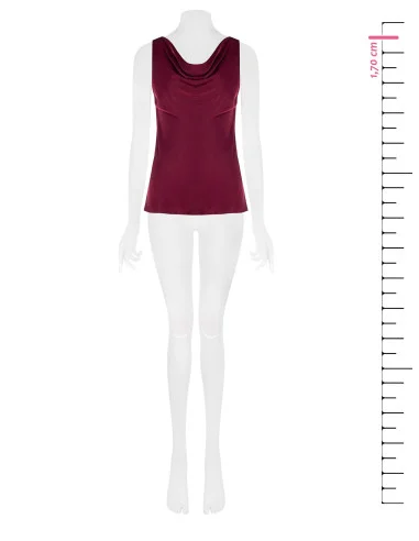 Fitted and Shaped Satin Top Rinascimento
