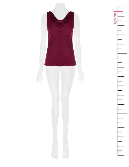 Fitted and Shaped Satin Top Rinascimento