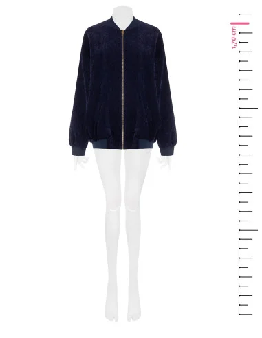 Oversized Velvet Bomber Jacket Rinascimento